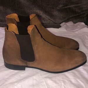 Zara brown chelsea boots size 10
